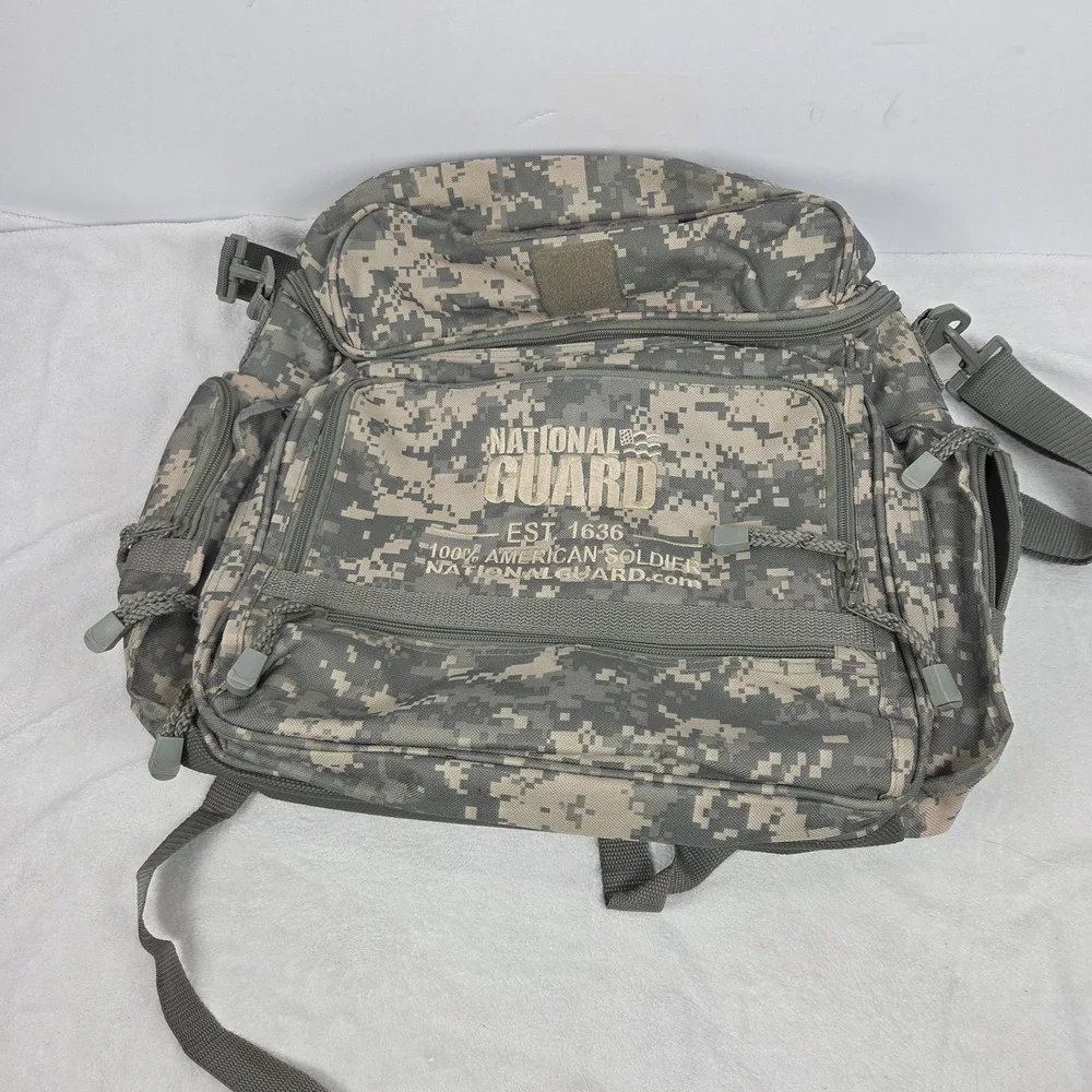 U.S. Army National Guard Backpack Laptop Digital Camo American Soldier Bag